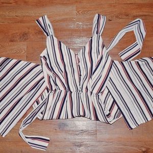 Red, White and Blue Wide Leg Jumpsuit